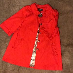 Red trench coat